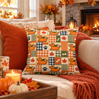 The Goodog™ Pumpkin Fall Patchwork Kudde