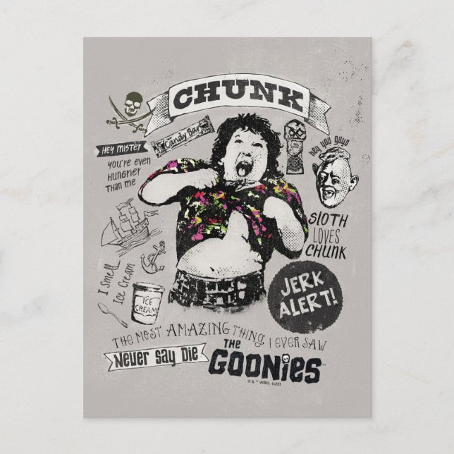 The Goonies Chunk Retro Collage Vykort (Framsida)