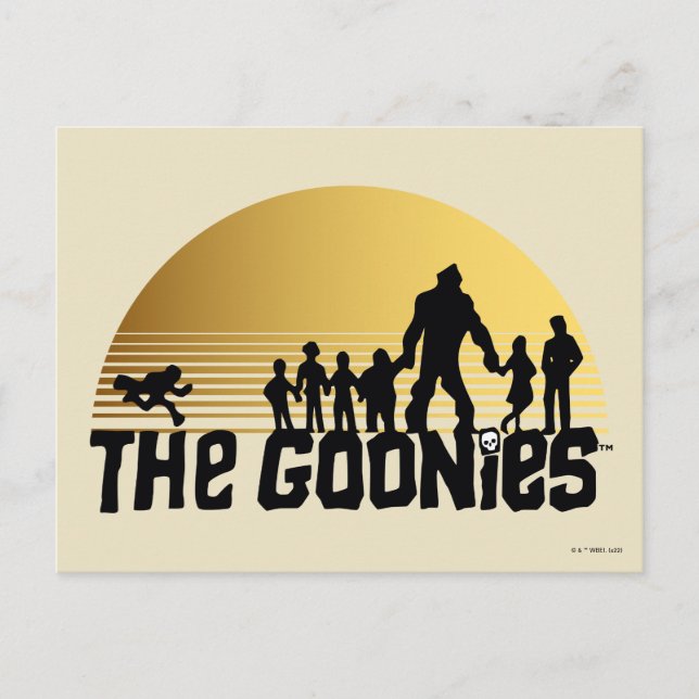 The Goonies Solnedgång Silhuett Grafik Vykort (Framsida)