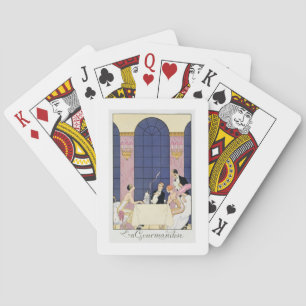 The Gourmands, 1920-30 (pochoir print) Casinokort