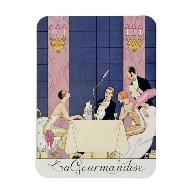 The Gourmands, 1920-30 (pochoir print) Magnet (Vertikal)
