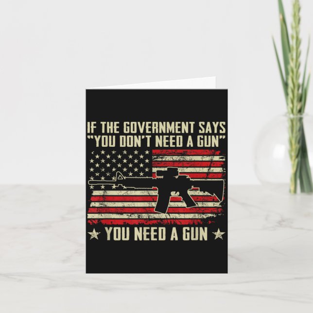 The Government Says You Don't Need A Gun - Funny P Kort (Framsida)