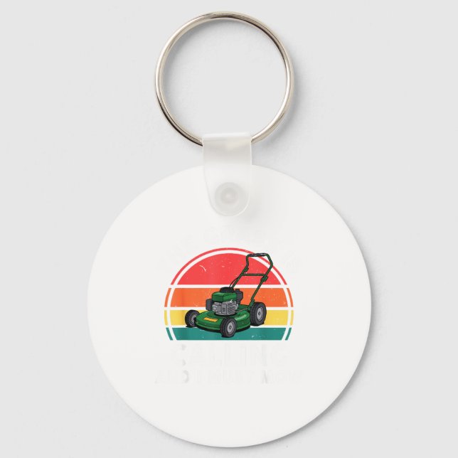 The Gr Calling I Must Mow Funny Lawn Mower Toddler Nyckelring (Framsida)