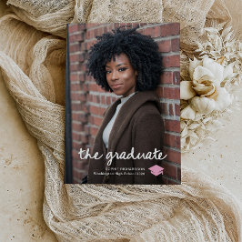 The Graduate | Foto med skript och valfri färg på Meddelande