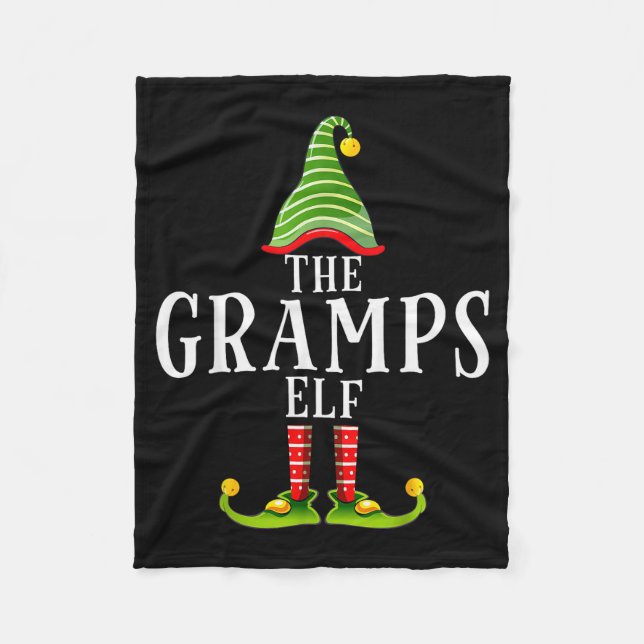 The Gramps Elf Funny Matching Pajama Xmas  Fleecefilt (Framsidan)