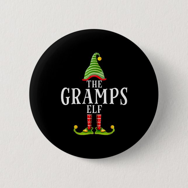 The Gramps Elf Funny Matching Pajama Xmas  Knapp (Framsida)