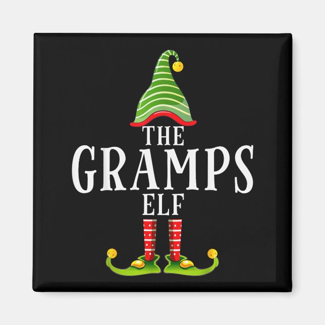 The Gramps Elf Funny Matching Pajama Xmas  Magnet (Framsidan)