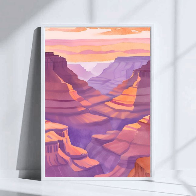 The Grand Canyon | Nationalpark Akvarell Poster (Skapare uppladdad)