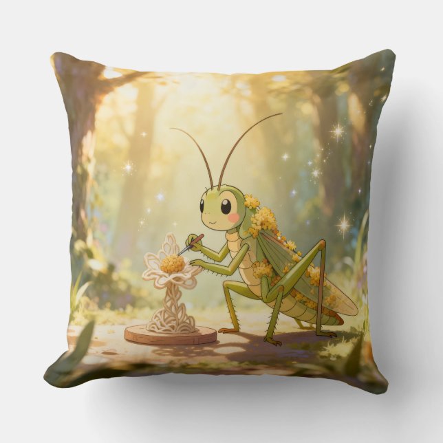 The Grasshopper and the Nectar Artwork.1 Kudde (Framsida)