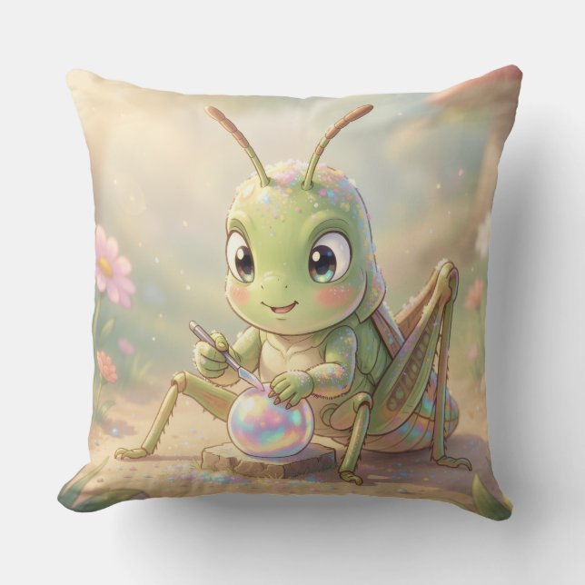 The Grasshopper and the Nectar Artwork.8 Kudde (Framsida)
