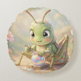 The Grasshopper and the Nectar Artwork.8 Rund Kudde