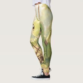 The Grasshopper and the Nectar Artwork Leggings