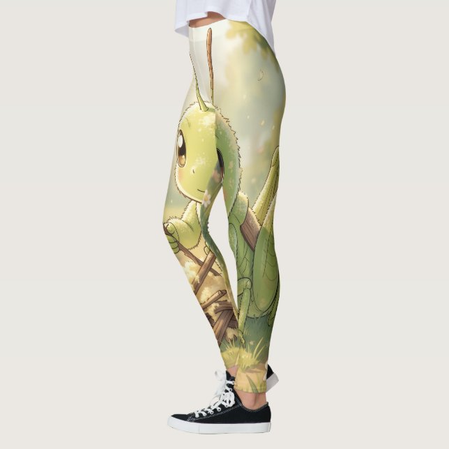 The Grasshopper and the Nectar Artwork Leggings (Vänster)