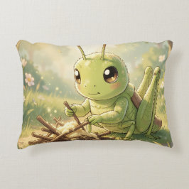 The Grasshopper and the Nectar Artwork Prydnadskudde