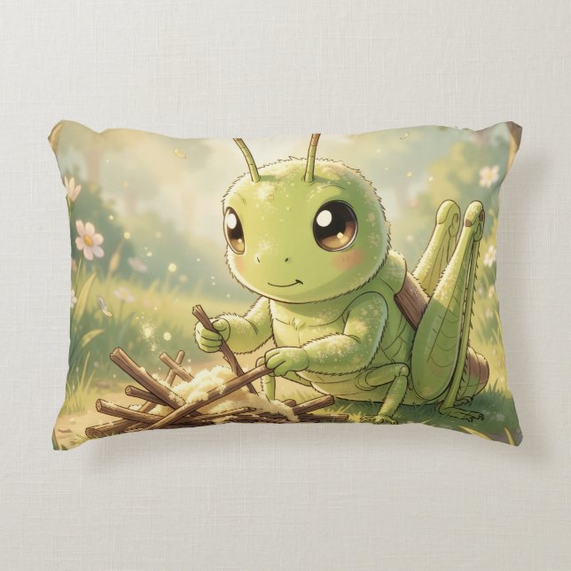 The Grasshopper and the Nectar Artwork Prydnadskudde (Framsidan)
