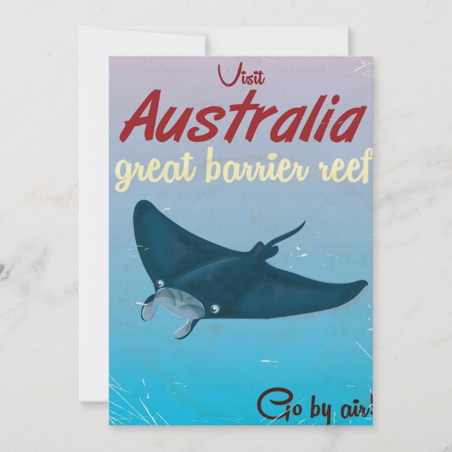 The Great Barrier Reef, Australien Resa affisch (Framsida)