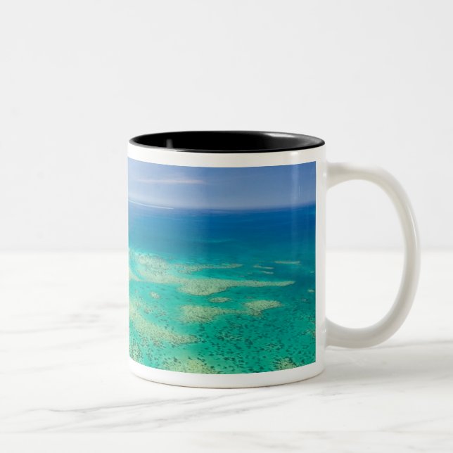The Great Barrier Reef, flygbild av Green 2 Två-Tonad Mugg (Höger)