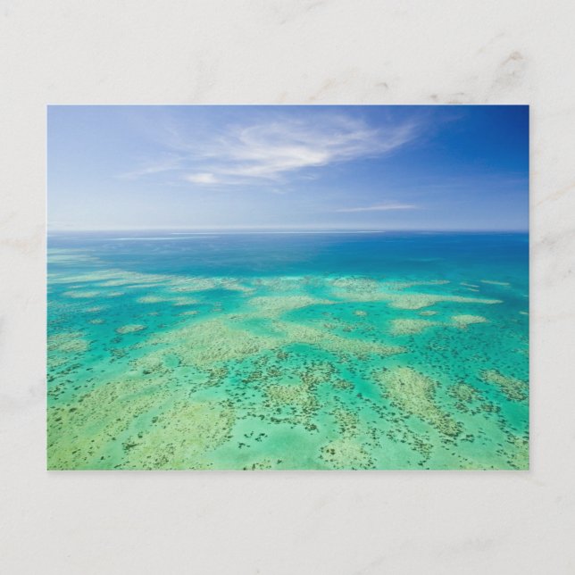 The Great Barrier Reef, flygbild av Green 2 Vykort (Framsida)