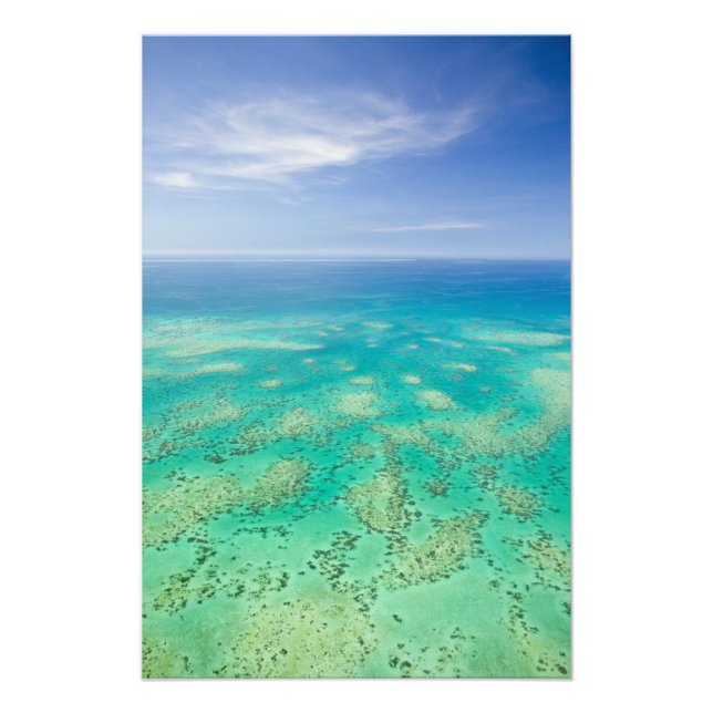 The Great Barrier Reef, flygbild av Green Fototryck (Framsidan)