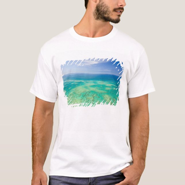The Great Barrier Reef, flygbild över Green 2 T Shirt (Framsida)
