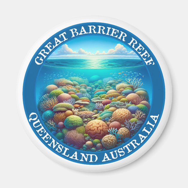 The Great Barrier Reef, Queensland, Australien Magnet (Framsidan)
