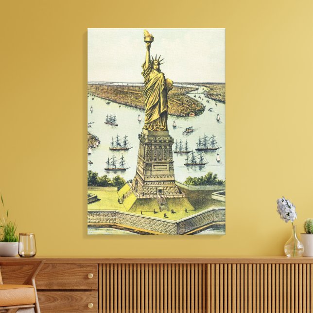 The Great Bartholdi Statue, Statue of Liberty Canvastryck (Insitu (Vardagsrum))