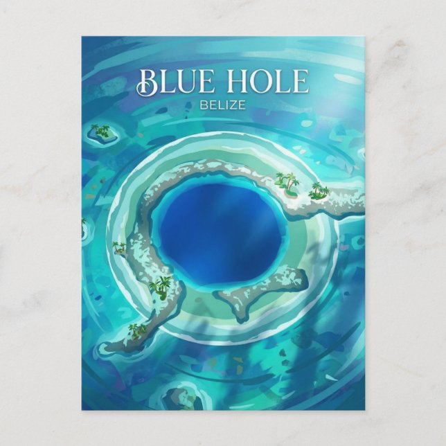 The Great Blue Hole Belize Vykort (Framsida)