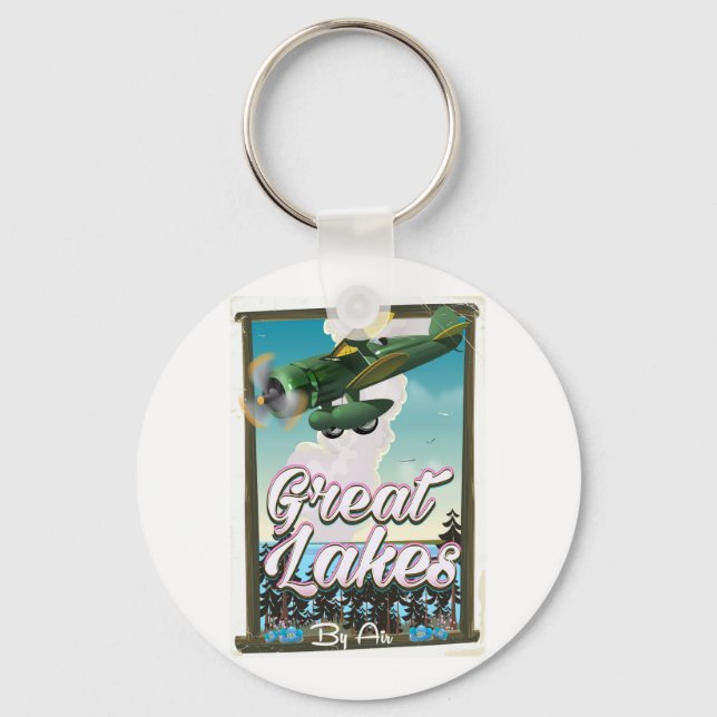 The Great Lakes flygplansreseposter Nyckelring (Framsida)