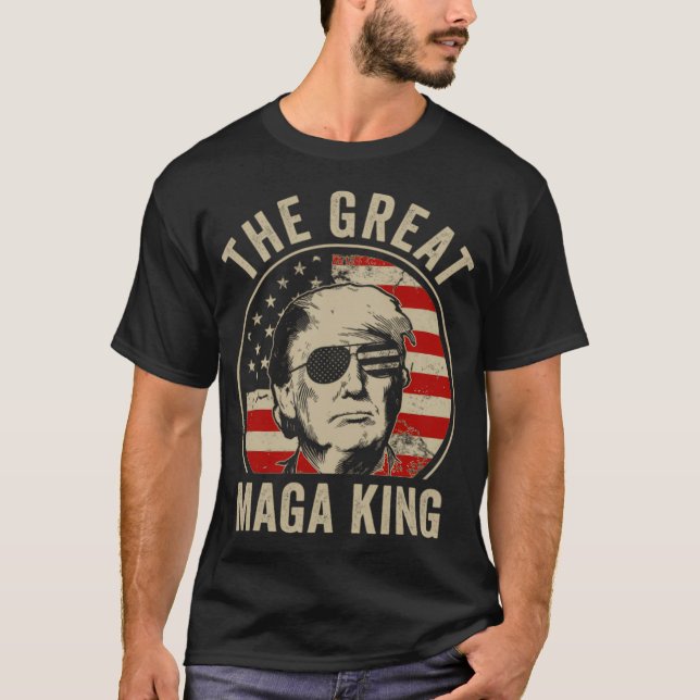 The Great Maga King Funny Trump Ultra Maga King T Shirt (Framsida)