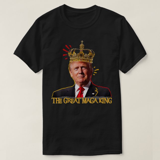 The Great Maga King Pro Trump For 2024, Anti barbe T Shirt (Design framsida)