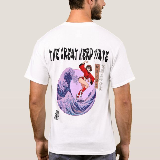 The Great Nerd Wave T Shirt (Baksida)
