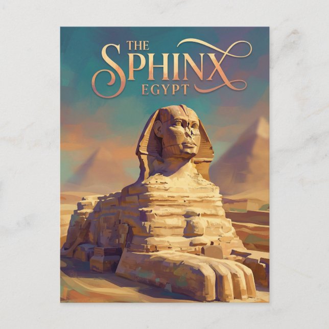 The Great Sphinx of Giza Egypt Vykort (Framsida)