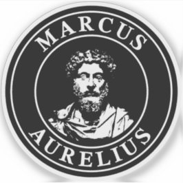 The Great Stoic Marcus Aurelius (white) Klistermärken