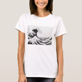 The Great Wave / High-contrast Black & White T Shirt