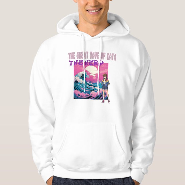 The Great Wave Of Data Hoodie (Framsida)