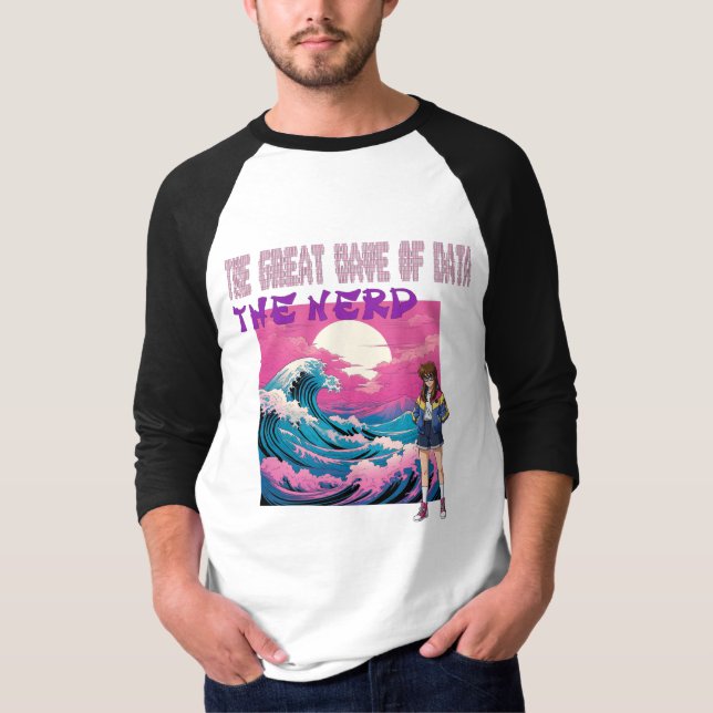 The Great Wave Of Data T Shirt (Framsida)