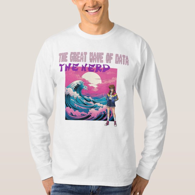 The Great Wave Of Data T Shirt (Framsida)