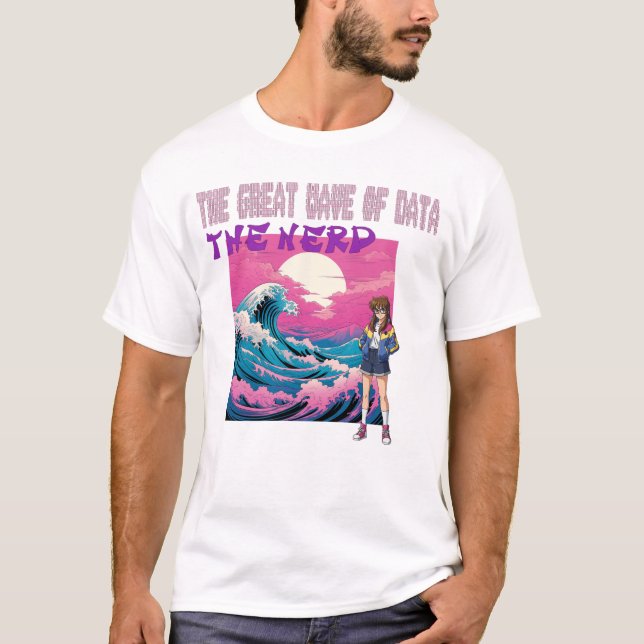 The Great Wave Of Data T Shirt (Framsida)