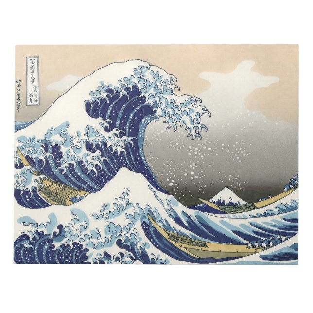 The Great Wave of Kanagawa - Katsushika Hokusai  Anteckningsblock (Framsida)