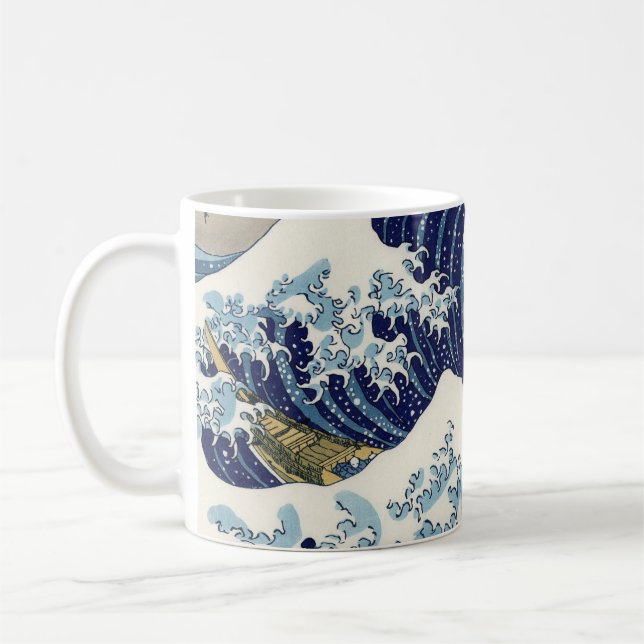 The Great Wave of Kanagawa - Katsushika Hokusai Kaffemugg (Vänster)