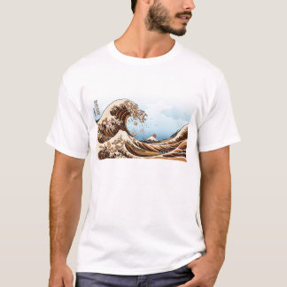 The Great Wave of Ramen - Funny Hokusai Ukiyo-e Pa T Shirt