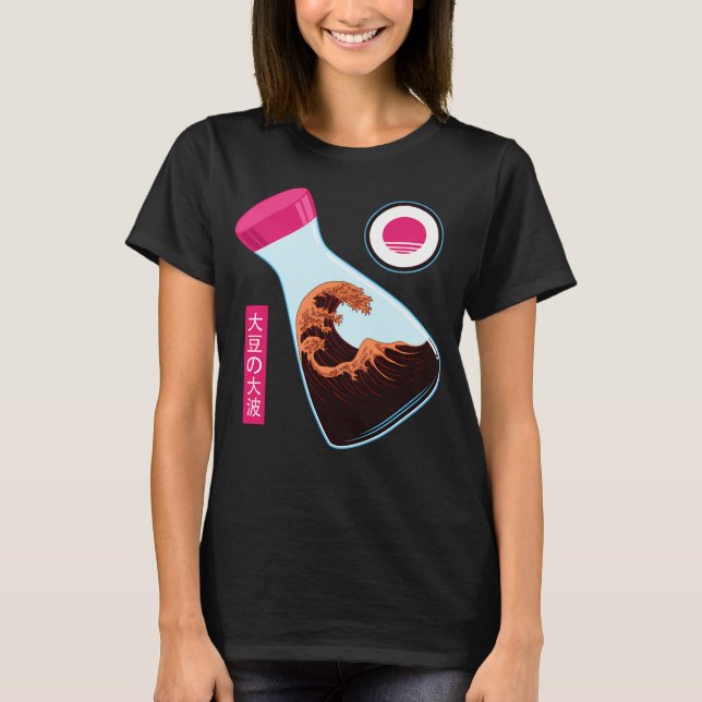The Great Wave Of Soy Sauce T Shirt (Framsida)