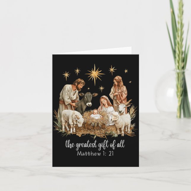 The Greatest For All Christmas Nativity Jesus Chri Kort (Framsida)