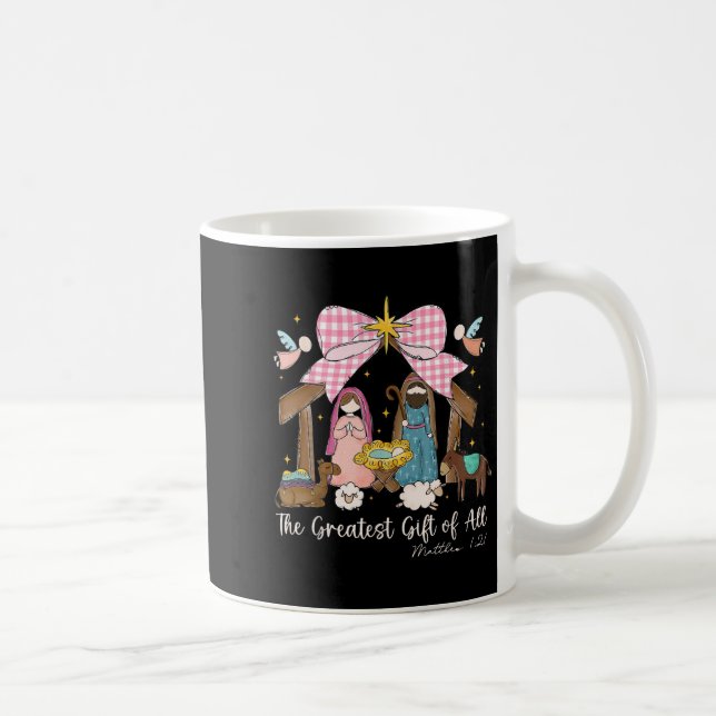 The Greatest Gift For All Christmas Nativity Jesus Kaffemugg (Höger)