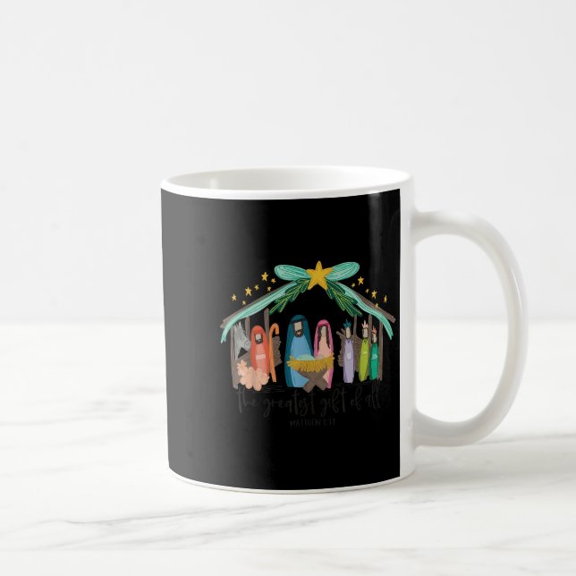 The Greatest Gift For All Christmas Nativity Jesus Kaffemugg (Höger)