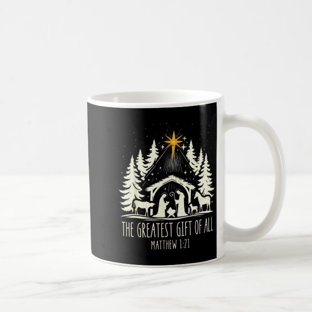 The Greatest Gift For All Christmas Nativity Jesus Kaffemugg (Höger)