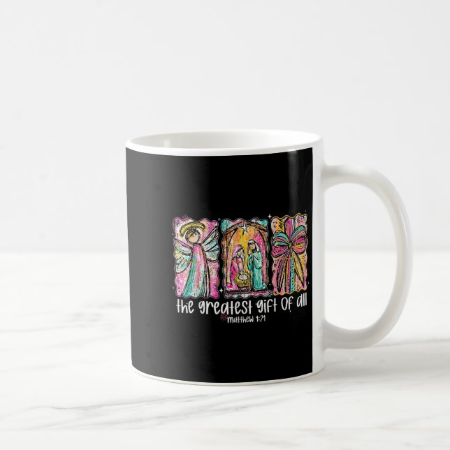The Greatest Gift For All Christmas Nativity Jesus Kaffemugg (Höger)
