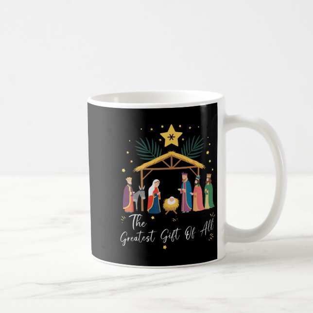 The Greatest Gift For All Christmas Nativity Jesus Kaffemugg (Höger)