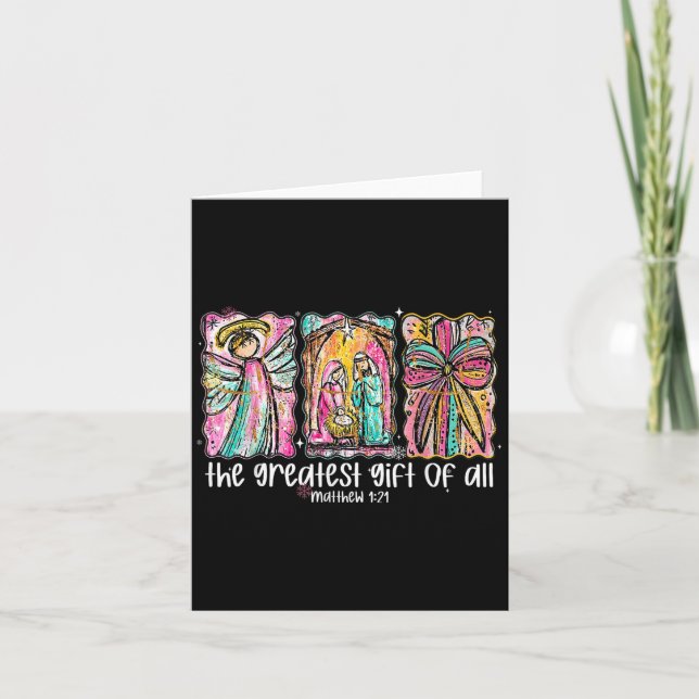 The Greatest Gift For All Christmas Nativity Jesus Kort (Framsida)