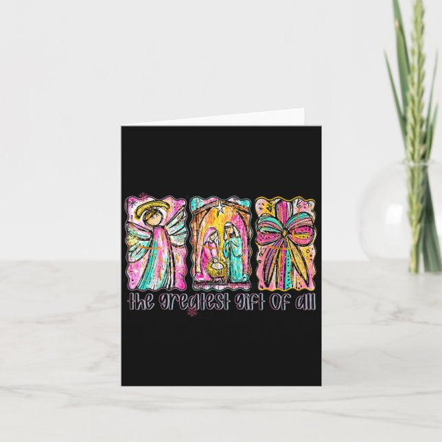 The Greatest Gift For All Christmas Nativity Jesus Kort (Framsida)